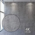 Circular Concrete Component Against Textured Concrete Wall With Window And 4K Detail