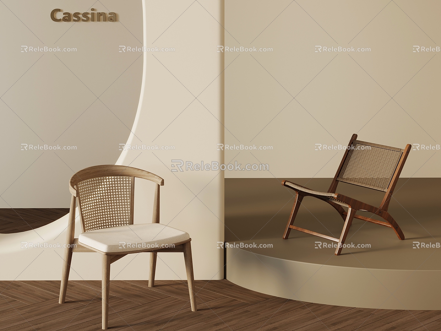 Rattan Furniture Chair 3d model