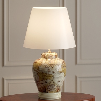 European-style table lamp 3d model