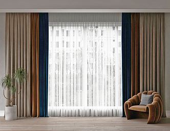 Modern Curtains 3d model