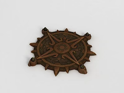 Innovative Tech Exhibition Hall Showcasing Brown Decorative Gear And Mechanical Design Elements 3d model