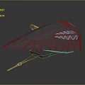 Advanced Streamlined Modern Weapon System With Sharp Front And Geometric Metallic Structure