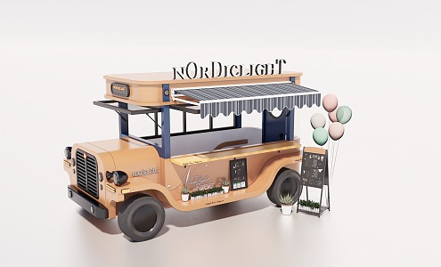 Modern Sale Truck Mobile Dining Truck Ice Cream Truck snack truck 3d model