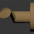 Smooth Golden Metal Door Handle With Reflective Finish On Dark Background