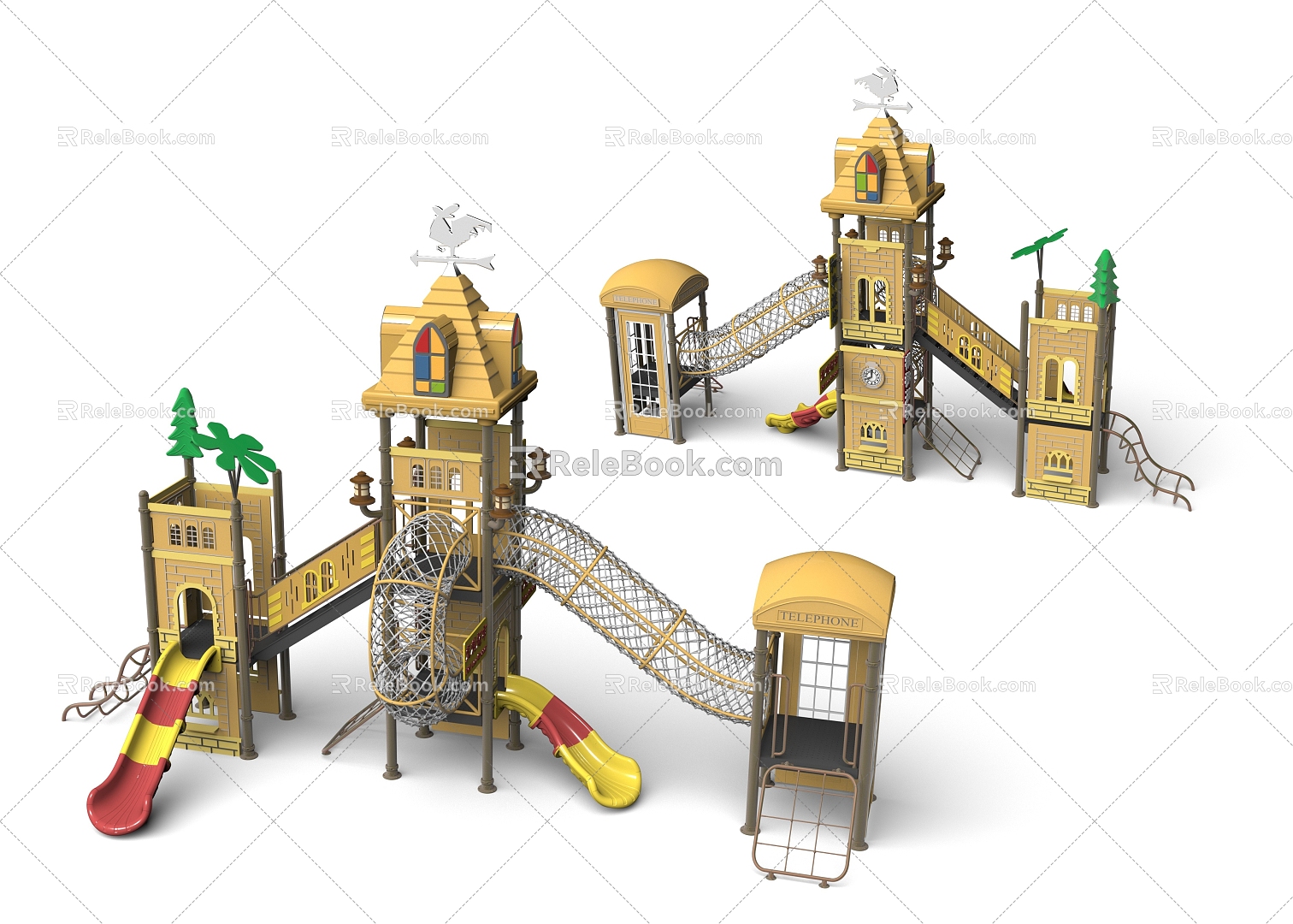 Castle Paradise Non-standard Features Expansion Paradise Crawl Amusement Park Children's Paradise Playground Amusement Sparks 3d model