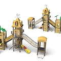 Castle Paradise Non-standard Features Expansion Paradise Crawl Amusement Park Children's Paradise Playground Amusement Sparks 3d model