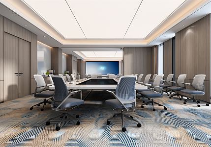 Modern Conference Room 3d model