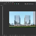 Modern Twin Office Towers Featuring Glass Curtain Walls And Green Lawn Space