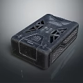 Black Industrial Device With Ventilation Holes Textured Surface And Rugged Design 3d model