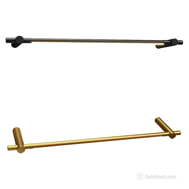 Modern Metal Wall Sconces With Black And Gold Finish For Home Interior Decoration 3d model 