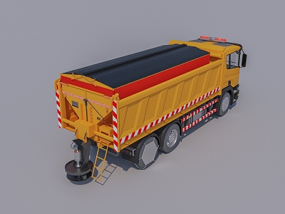 Salt car city car snow removal vehicle 3d model