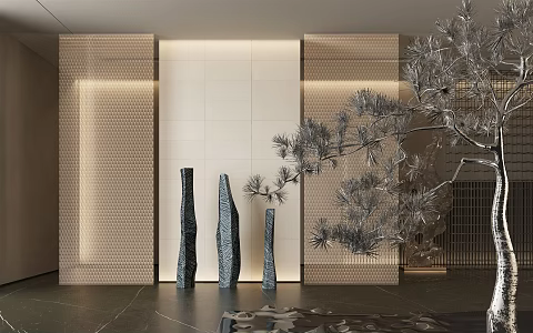 New Chinese Sculpture Stone Sculpture Ornaments 3d model