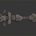 Detailed 3D Sci Fi Spaceship Model With Futuristic Structure And Design
