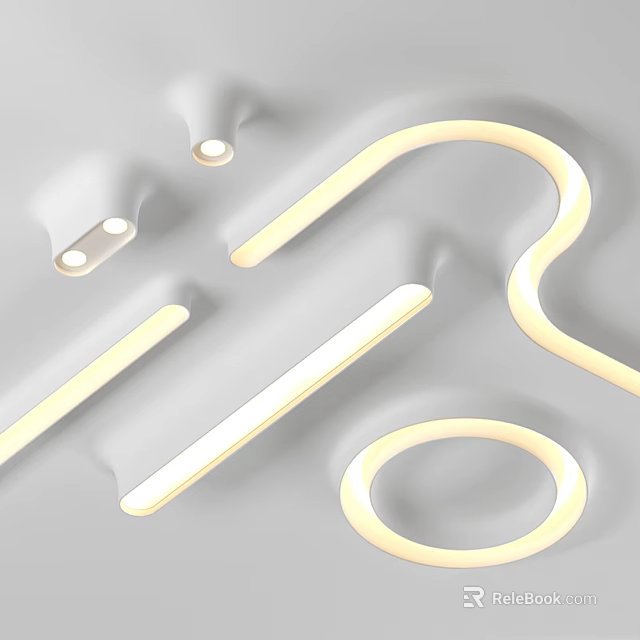 Modern LED Downlights And Spotlights With Recessed Design And Adjustable Brightness For Home Interiors 3d model 