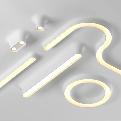 Modern LED Downlights And Spotlights With Recessed Design And Adjustable Brightness For Home Interiors 3d model