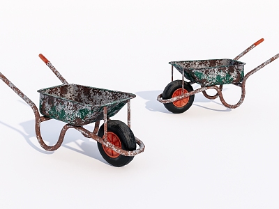 Rusty wheelbarrow model