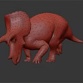 Realistic Triceratops Dinosaur With Detailed Frill Pattern And Scaly Skin Texture
