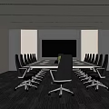 Modern Meeting Room Meeting Tables and Chairs 3d model