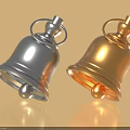Elegant Decorative Ornament Set With Shiny Silver And Gold Bells For Home