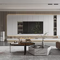 Modern Living Room Interior With Comfortable Sofa Coffee Table Artwork And Floor Lamp