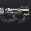 modern submachine gun 3d model