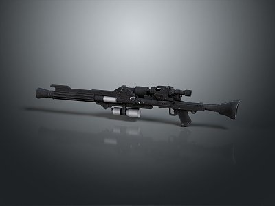 rifle semi-automatic rifle combat rifle battle rifle carbine war rifle attack rifle 3d model