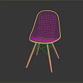 Modern Wire Mesh Armchair With Orange Legs Contemporary Stylish Design For Living Room