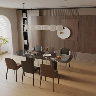 Modern dining table 3d model