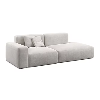 Modern minimalist double sofa 3d model