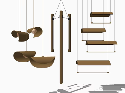Light Luxury Chandelier Metal Chandelier 3d model
