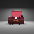 Red First Aid Kit With White Cross Symbol For Emergency Medical Supplies