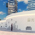 Kuguangcai International Entrance And Exit Building With Modern Design And Facade