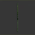 Green Round Handled Artifact With Intricate Patterns On Dark Background