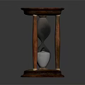 Elegant Decorative Ornament Set For Home Decor With Wooden Stand Hourglass And White Sand