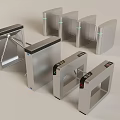 Automatic induction entrance guard gate security device security gate public equipment 3d model