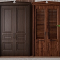 Double door combination 3d model