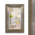 Elegant Ribbed Metal Frame Mirror for Modern Home Interior Decor