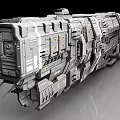 Futuristic Mechanical Structure With Armored Panels And Metallic Surface Design 3d model