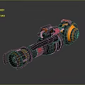 Browning Machine Gun Browning Gatling White Machine Gun Machine Gun Bullet Military 3d model