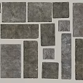 Decorative Background Wall Design With Various Shaped Stone Tiles And Natural Textures