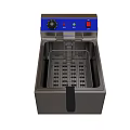 Commercial Kitchen Electric Deep Fryer With Stainless Steel Body Control Panel And Frying Basket