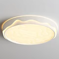 Modern Circular Ceiling Light with Wavy Pattern and Warm Glow for Home Decor 3d model