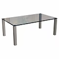 Modern Glass Top Table With Sleek Metal Legs For Home Interior Design