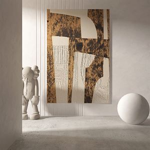 Modern abstract painting decorative painting 3d model