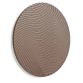 Circular Brown Wall Decor With Intricate Wavy Lines Design For Home 3d model