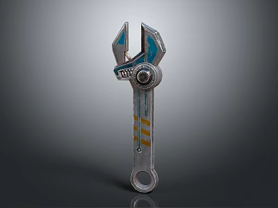 Durable Adjustable Wrench Professional Hardware Tool With Ergonomic Grip And Metal Body 3d model
