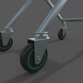 Commercial Shopping Cart with Metal Frame Red Accents and Durable Wheels for Retail Store Use