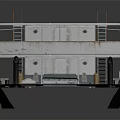 Two Level Wooden Deck Boat Featuring Upper Lower Deck Seating Area And Railing