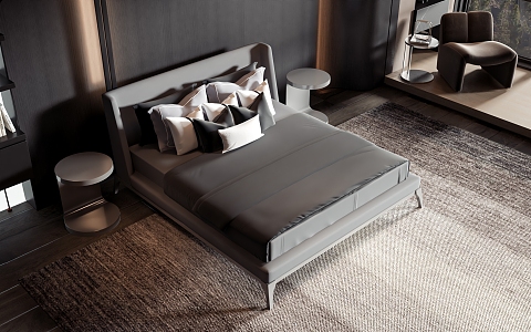 Style Commodity Bed 3d model