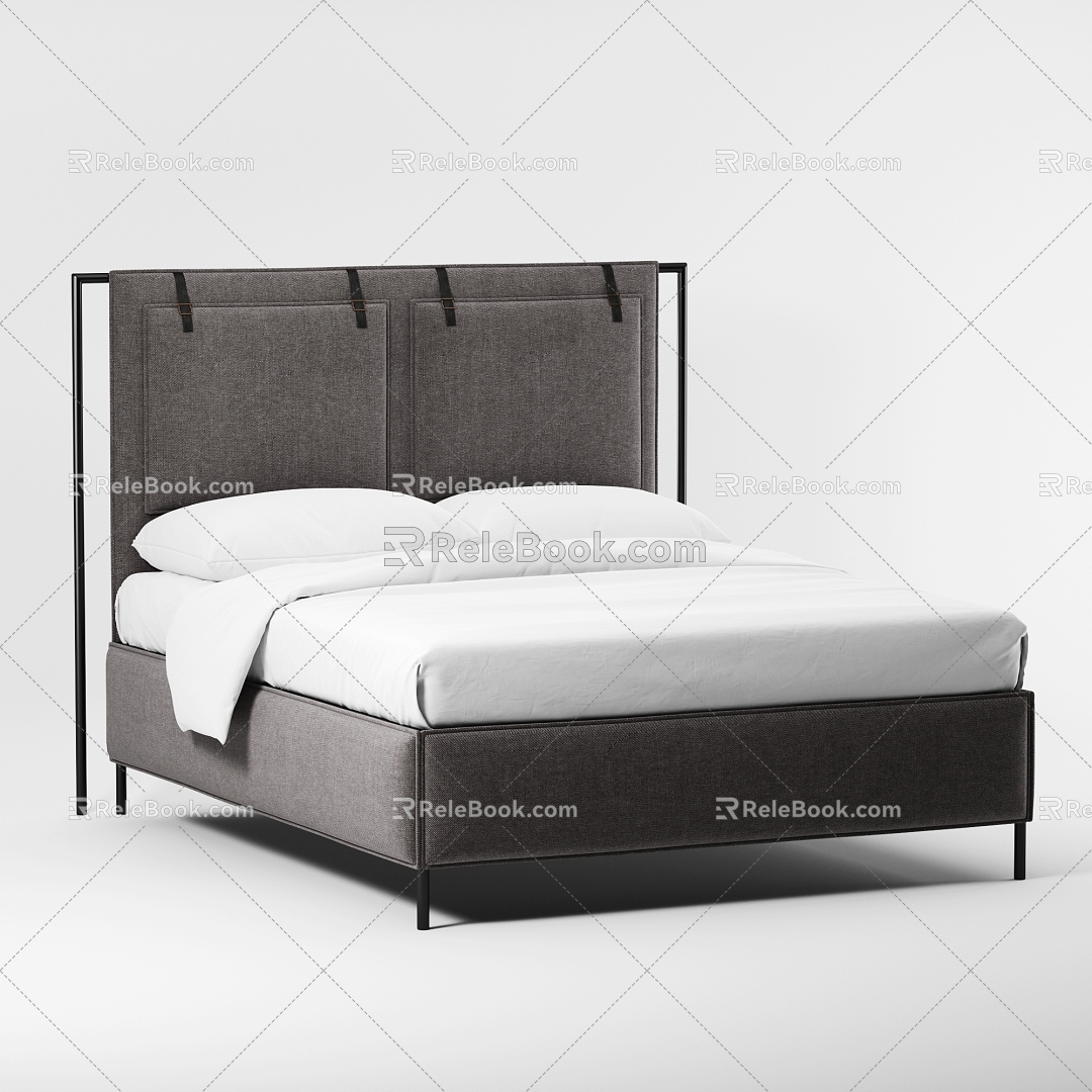 Double bed 3d model